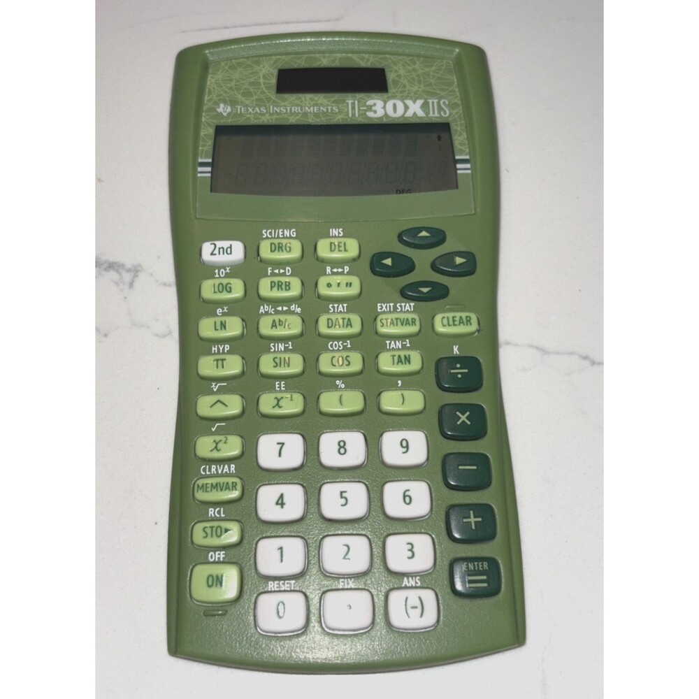 TEXAS INSTRUMENT TI 30XIiS Calculator Programmable Green Luxury Tech NO COVER - Picture 2 of 4